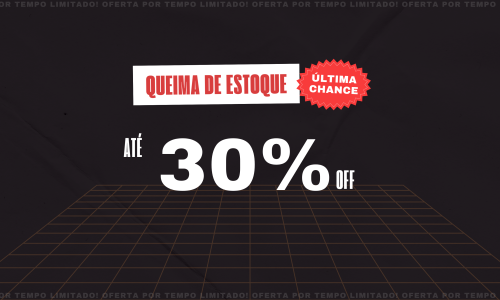 Banner para Site Queima de Estoque Laranja e Preto Moderno Chamativo